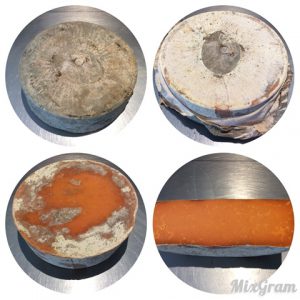 Stripping a Red Leicester cheese