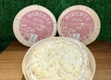 A picture showing 3 Hidcote cheeses. They are displayed so they look like Micky Mouse!